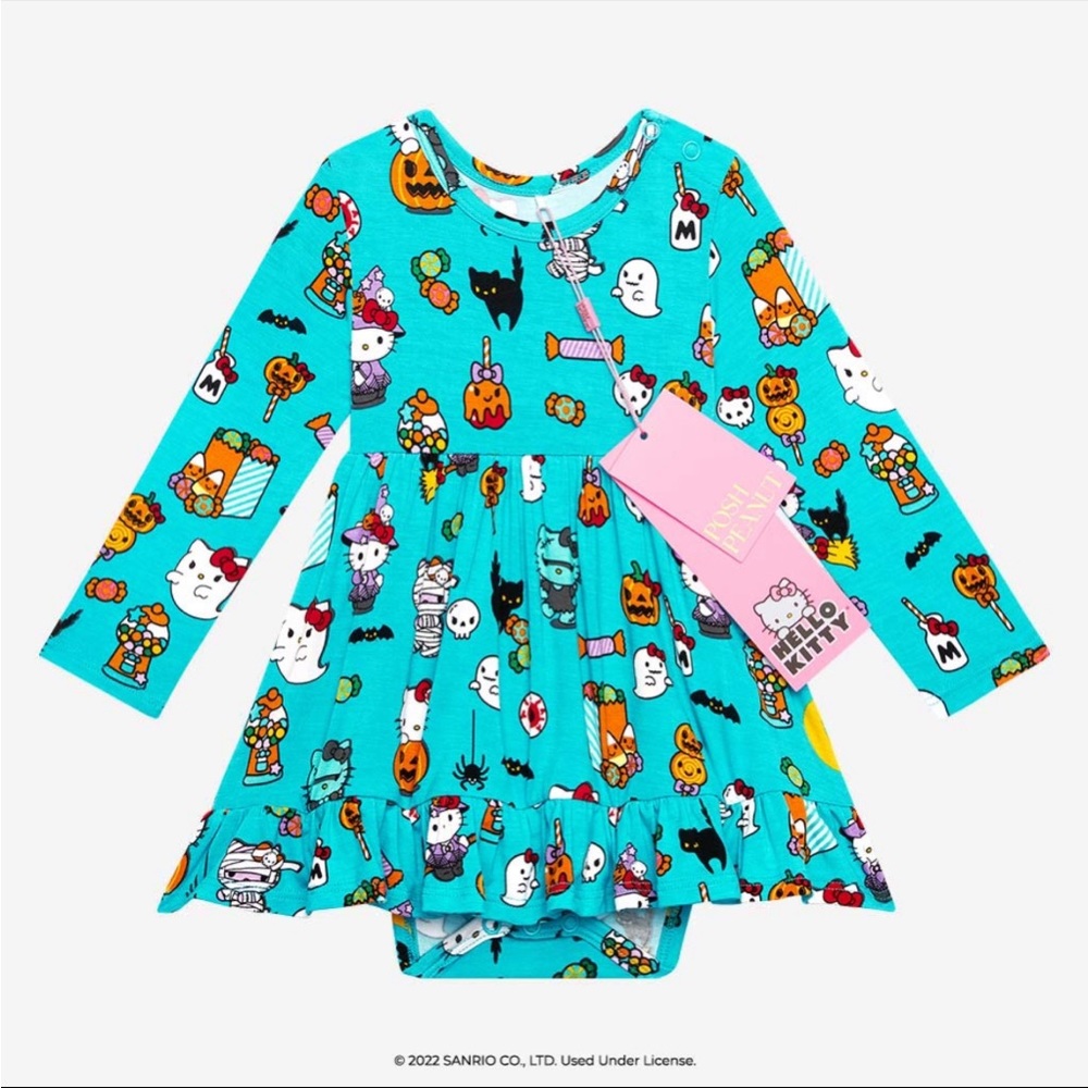 Posh Peanut x Hello Kitty Halloween Twirl Dress Bodysuit NWOT